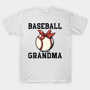 Funny Baseball Grandma Funny Baseball Lover Birthday Gift For Grandmother Grandparents Day T-Shirt